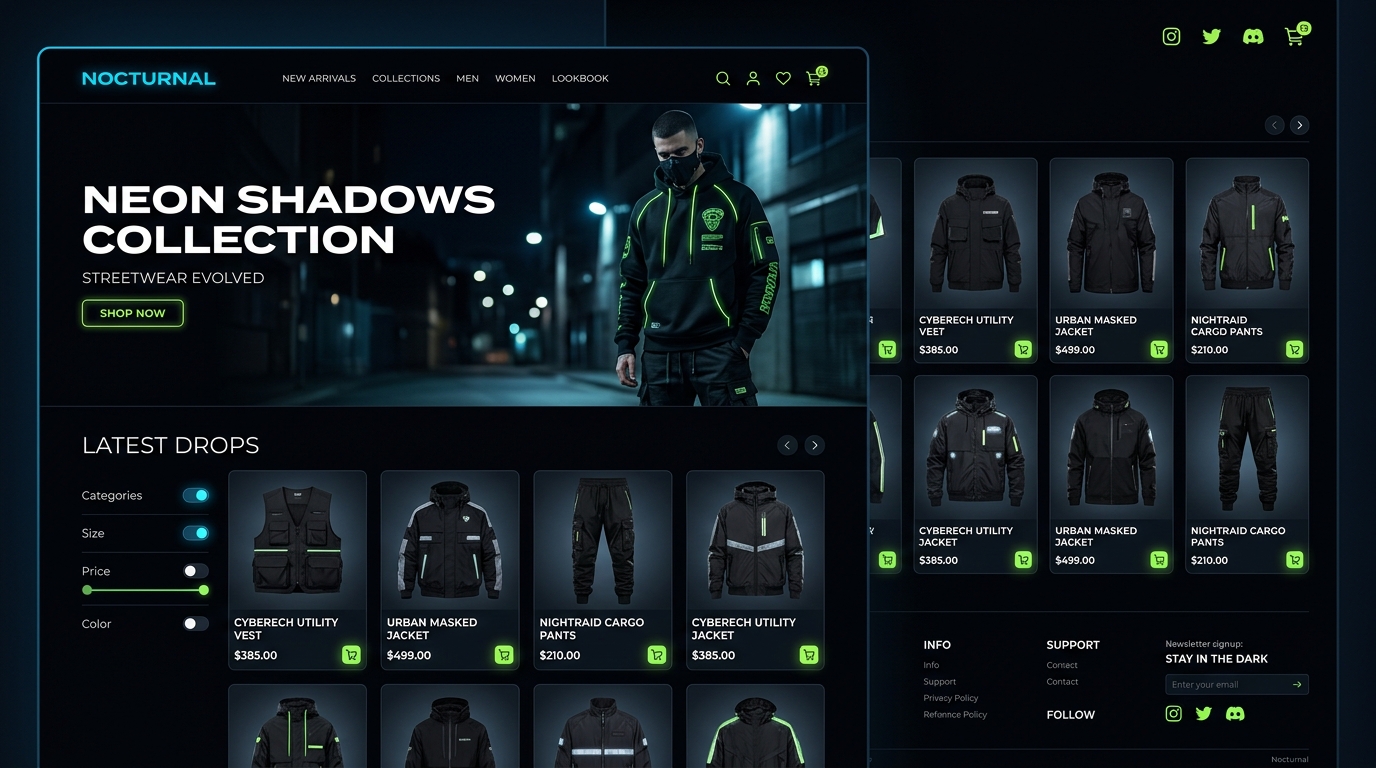 NOCTURNAL Streetwear E-commerce